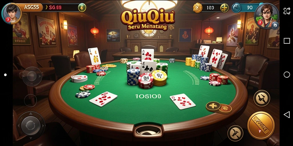 Tangkapan layar permainan QiuQiu ASG55 yang keren dan seru.