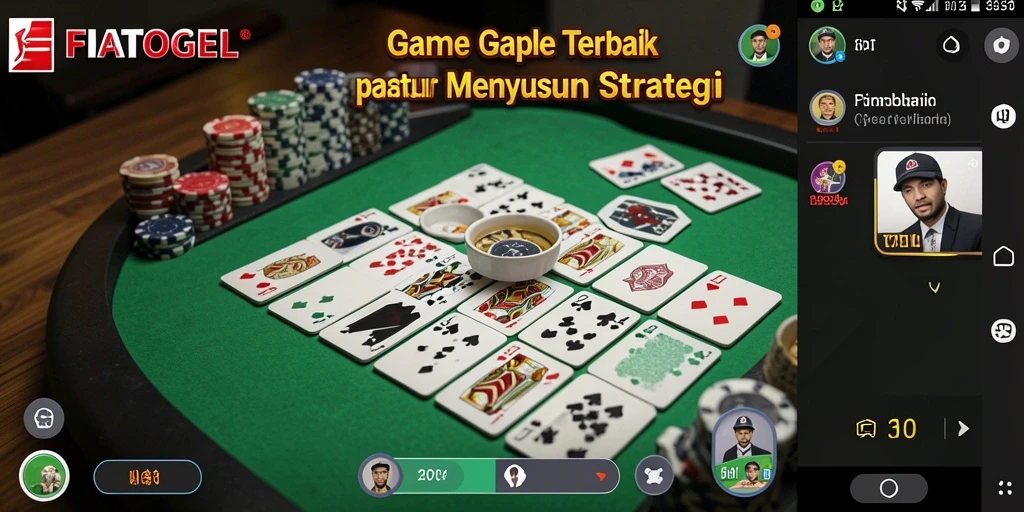 Tangkapan layar utama menunjukkan gameplay seru Gaple di FIATOGEL.