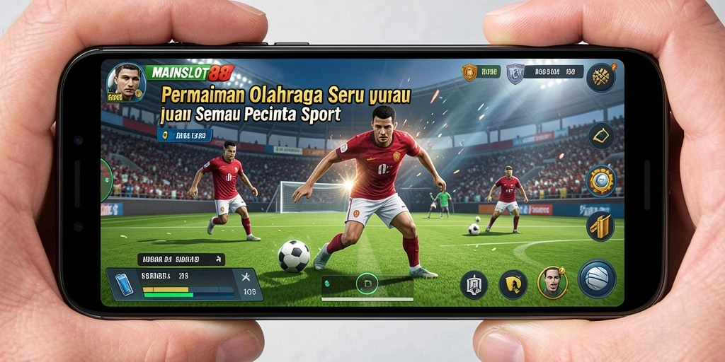 Screenshot utama MAINSLOT88 menampilkan aksi seru dalam permainan olahraga.