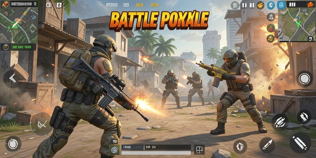 Gameplay seru MDG188 dalam medan pertempuran Battle Royale.