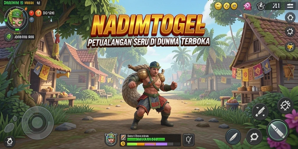 Screenshot NADIMTOGEL menampilkan petualangan seru dalam dunia terbuka.