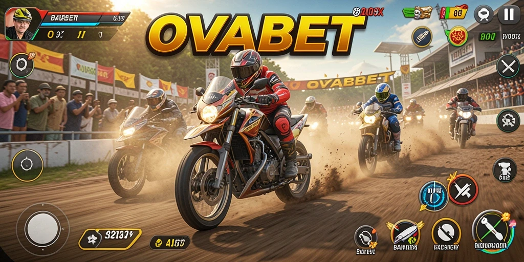Tampilan balapan motor yang mendebarkan di OVABET.