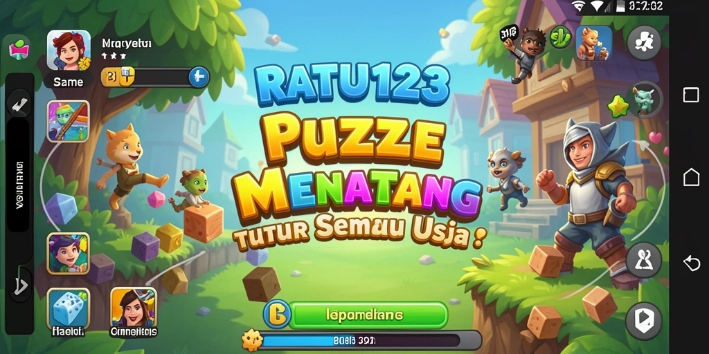 Tampilan gameplay menarik dari RATU123 dengan berbagai puzzle yang menantang.