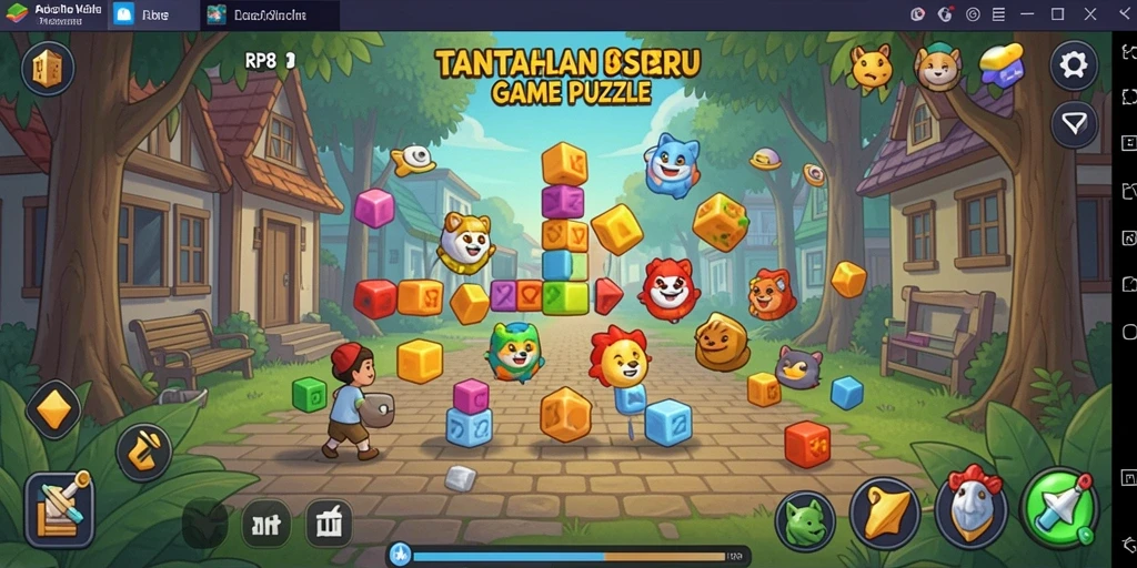 Gameplay seru RP8 dengan berbagai teka-teki menantang.