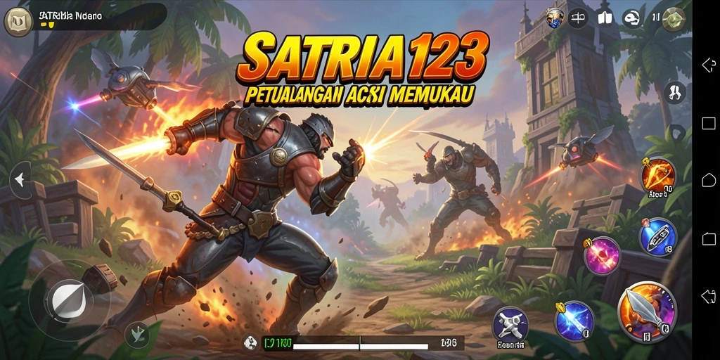 Tampilan gameplay dinamis SATRIA123 dengan aksi seru.
