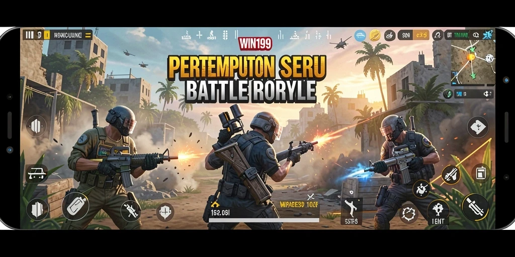 Screenshot gameplay WIN199 menampilkan aksi pertempuran yang mendebarkan.
